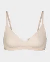 Skims Womens Sand Fits Everybody Unlined Stretch-woven Bra In Sand
