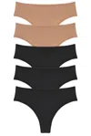 Skims Fits Everybody Fits Everybody 5 Pack Thong In Multi