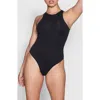 Skims Fits Everybody High Neck Bodysuit In Black