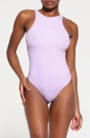 Skims Fits Everybody High Neck Bodysuit In Lily