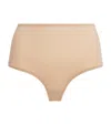 Skims Fits Everybody High-rise Thong In Brown