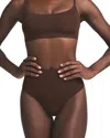 Skims Fits Everybody High Waist Thong In Brown