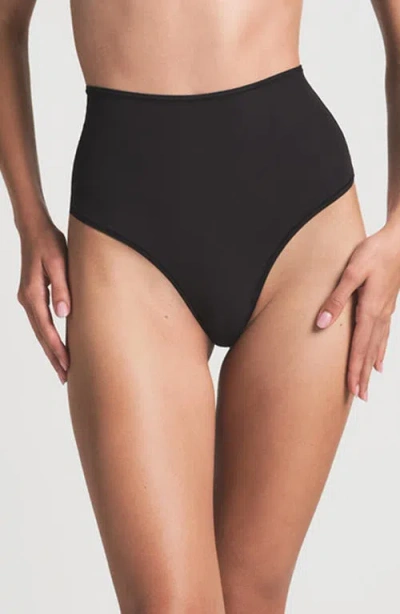 Skims Fits Everybody High Waist Thong In Black