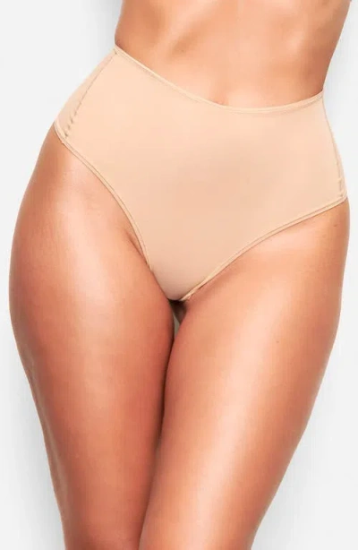 Skims Fits Everybody High Waist Thong In Brown