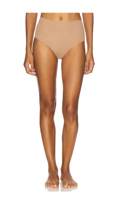 Skims Fits Everybody High Waisted Thong In Brown