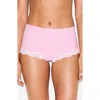 Skims Lace-trim Fits Everybody Boyshort Briefs In Pink