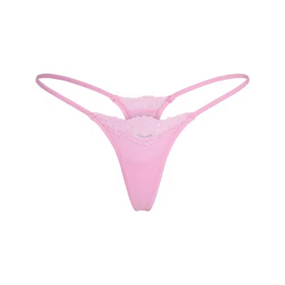 Skims Fits Everybody Lace In Bubble Gum Tonal