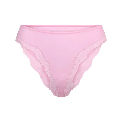 Skims Fits Everybody Lace In Bubble Gum Tonal