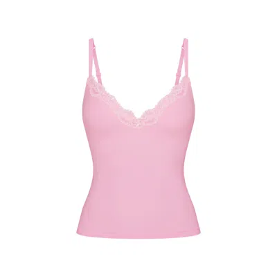 Skims Fits Everybody Lace In Bubble Gum Tonal