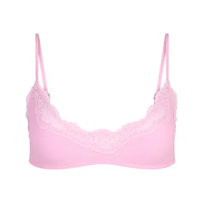 Skims Fits Everybody Lace In Bubble Gum Tonal