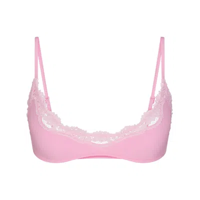 Skims Fits Everybody Lace In Bubble Gum Tonal