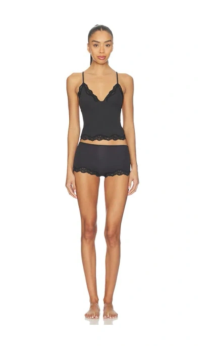 Skims Fits Everybody Lace Cami And Boyshort Set In Black