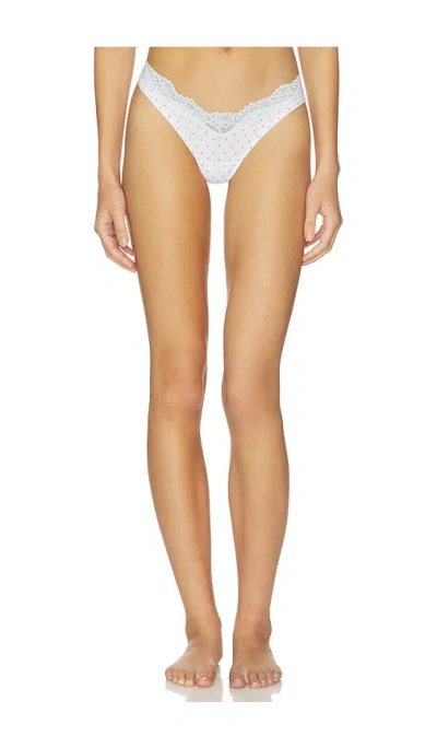 Skims Fits Everybody Lace Lace Dipped Thong In Multi