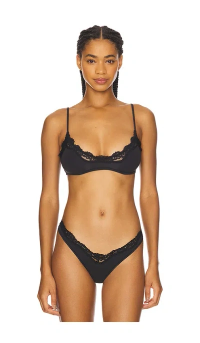 Skims Fits Everybody Lace Scoop Bralette In Black
