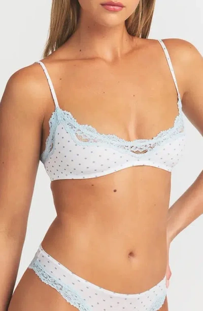 Skims Fits Everybody Lace Scoop-neck Bralette In White