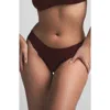 Skims Fits Everybody Lace Tanga In Oxblood