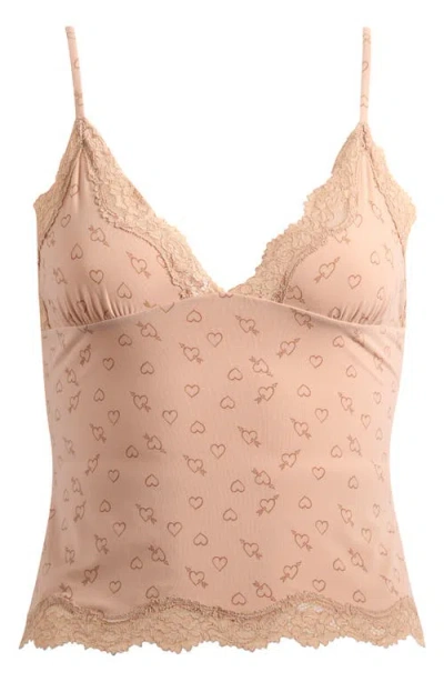 Skims Fits Everybody Lace Triangle Camisole In Neutral