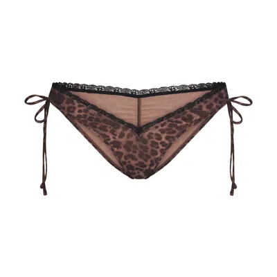 Skims Fits Everybody Lace In Umber Leopard Print