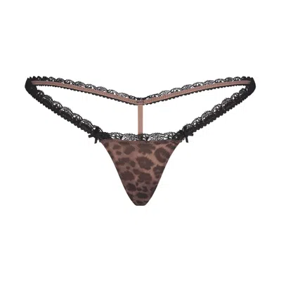 Skims Fits Everybody Lace In Umber Leopard Print