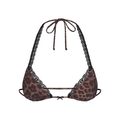 Skims Fits Everybody Lace In Umber Leopard Print
