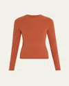 Skims Fits Everybody Long-sleeve Crewneck T-shirt In Saffron
