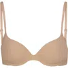 Skims Fits Everybody Push-up Demi Bra In Mica In Clay