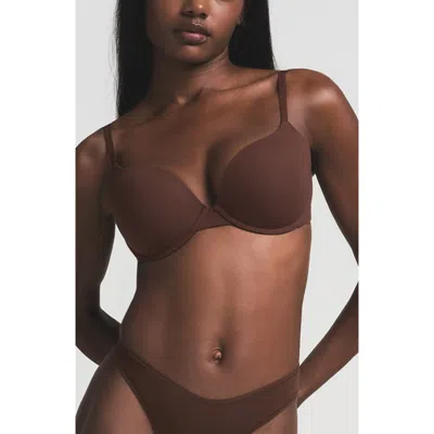 Skims Fits Everybody Push-up Bra In Cocoa