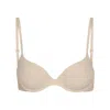 Skims Fits Everybody Underwire Push-up Demi Bra In Beige