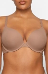 Skims Fits Everybody Underwire Push-up Demi Bra In Sienna