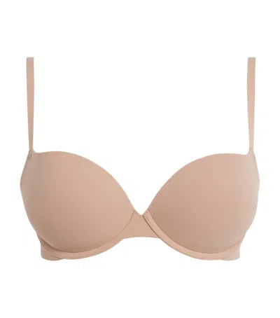 Skims Fits Everybody Push-up Demi Bra In Beige