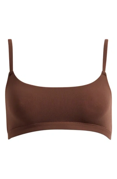 Skims Fits Everybody Scoop Bralette In Brown