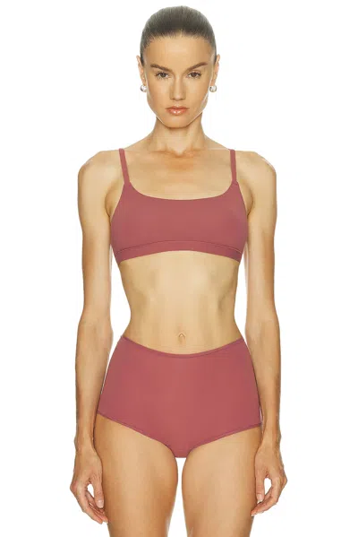 Skims Fits Everybody Scoop Bralette In Burgundy