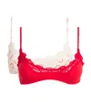 Skims Fits Everybody Assorted 2-pack Lace Bralettes In Red
