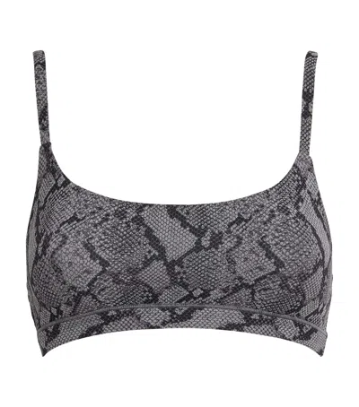 Skims Fits Everybody Scoop-neck Bralette In Animal Print