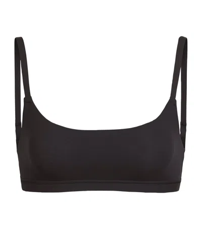 Skims Fits Everybody Scoop-neck Bralette In Onyx