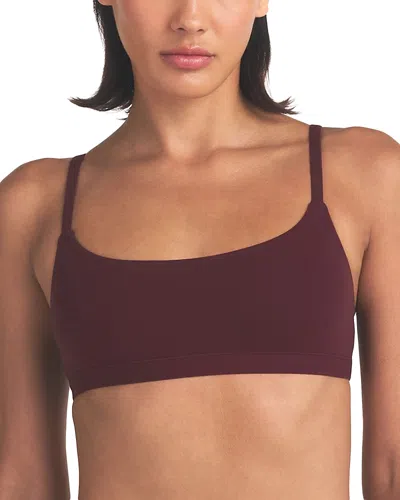 Skims Fits Everybody Scoop Neck Bralette In Burgundy