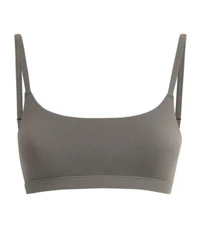 Skims Fits Everybody Scoop-neck Bralette In Grey