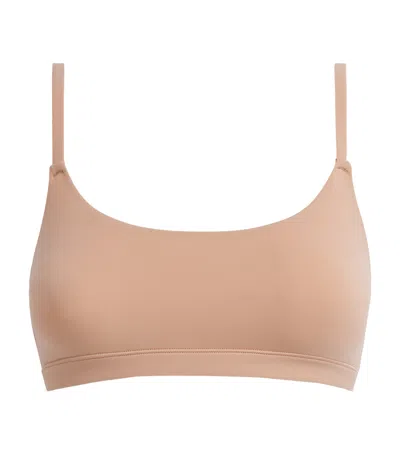 Skims Fits Everybody Scoop-neck Bralette In Beige