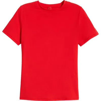 Skims Fits Everybody Short Sleeve T-shirt In Cherry