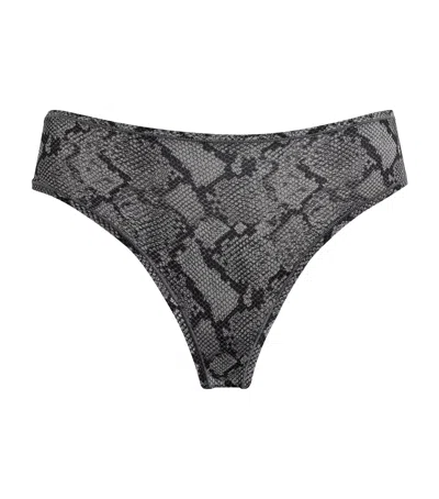 SKIMS FITS EVERYBODY SNAKESKIN PRINT THONG