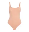 Skims Fits Everybody Square-neck Bodysuit In Neutral