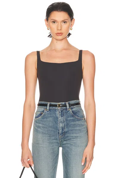Skims Fits Everybody Square Neck Bodysuit In Black