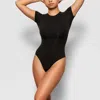 Skims Fits Everybody T-shirt Bodysuit In Black