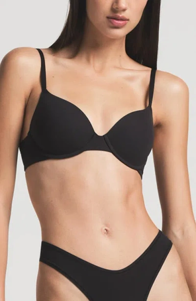 Skims Fits Everybody T-shirt Bra In Onyx