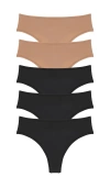 Skims Fits Everybody Fits Everybody 5 Pack Thong In Multi