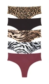 Skims Fits Everybody Assorted 5-pack Thongs In Multi