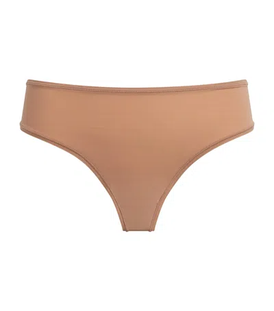 Skims Fits Everybody Thong In Brown