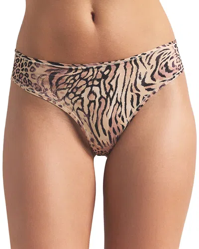 Skims Fits Everybody Thong In Animal Print