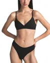 Skims Fits Everybody Wrap-effect Triangle Bralette In Black