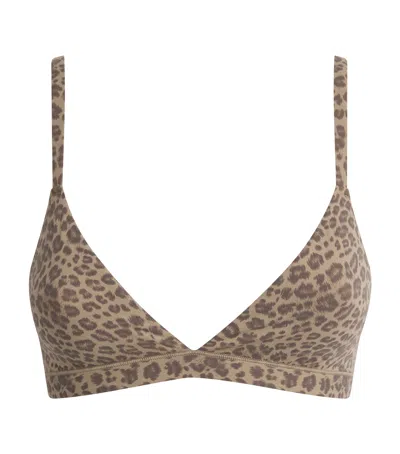 Skims Fits Everybody Triangle Bra In Brown